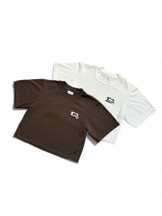 White Crop top & Brow Crop Top